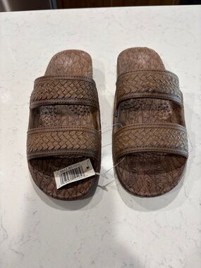 Pali Hawaii Brown Slide Sandals